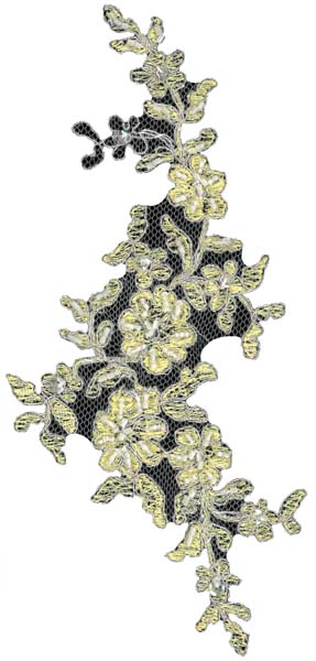 BEADED MOTIF - LEMON/SIL